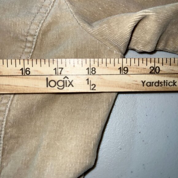 Plugg Womens Beige Corduroy Blazer Jacket With Bow Pockets Size L - Picture 12 of 14